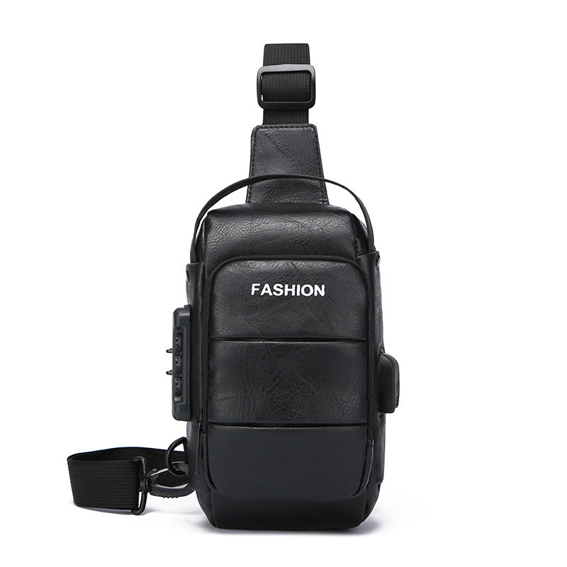 Chest bag men's backpack USB charging backpack single shoulder chest bag commuting backpack waterproof - V.I.P Digital Presence