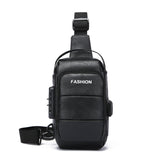 Chest bag men's backpack USB charging backpack single shoulder chest bag commuting backpack waterproof - V.I.P Digital Presence