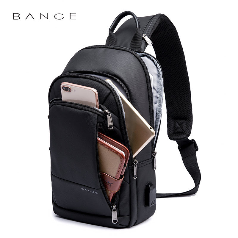 Chest Bag Men's Business Charging Messenger Bag Trendy Messenger Bag Waterproof Oxford Cloth Backpack - V.I.P Digital Presence