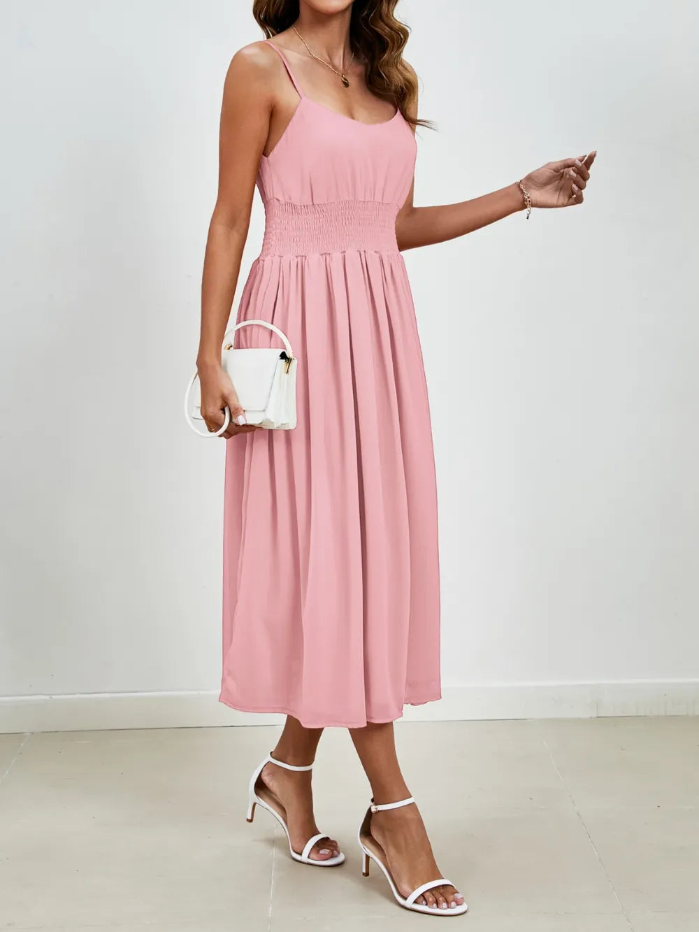 Chiffon dress V-neck strapless long dress for wedding guests - V.I.P Digital Presence