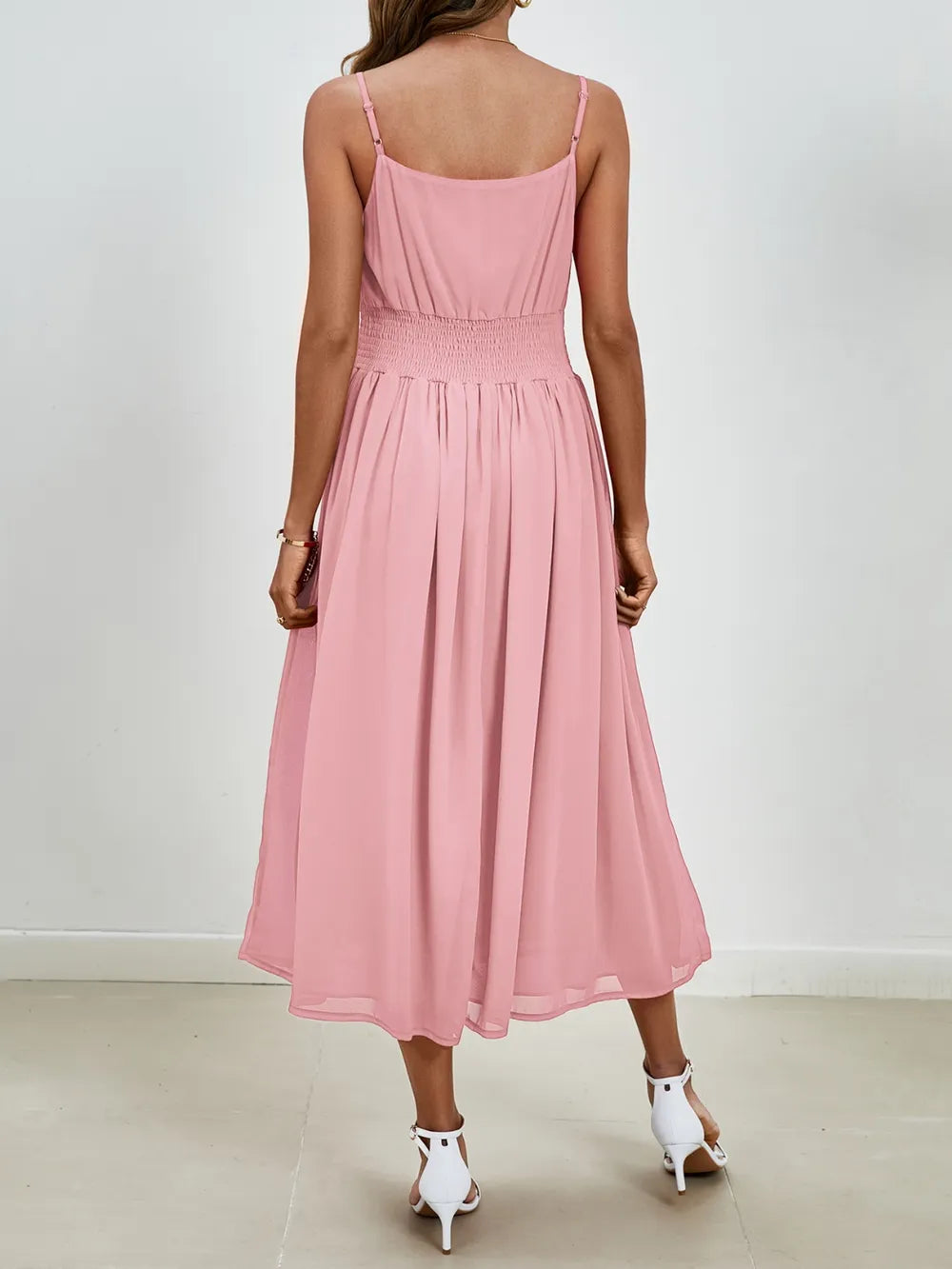 Chiffon dress V-neck strapless long dress for wedding guests - V.I.P Digital Presence