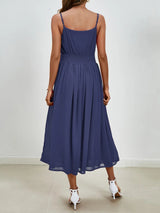 Chiffon dress V-neck strapless long dress for wedding guests - V.I.P Digital Presence