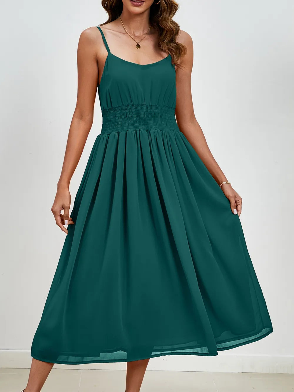 Chiffon dress V-neck strapless long dress for wedding guests - V.I.P Digital Presence