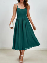 Chiffon dress V-neck strapless long dress for wedding guests - V.I.P Digital Presence