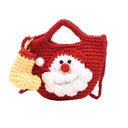 Christmas pure handmade woolen knitted bag new style women's bag fashionable versatile shoulder bag Santa Claus finished bag - V.I.P Digital Presence