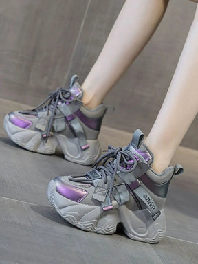 Chunky Platform Lace Up Sneakers - V.I.P Digital Presence