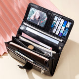 Clutch Bag RFID Anti-Magnetic Anti-Theft Brush Ladies Long Wallet Mobile Phone Bag Leather Wallet Coin Pocket - V.I.P Digital Presence