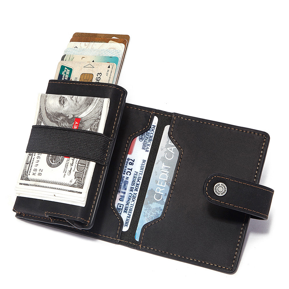 Coin Purse Metal Card Case Leather Card Sleeve ID Sleeve Leather Credit Card Holder - V.I.P Digital Presence