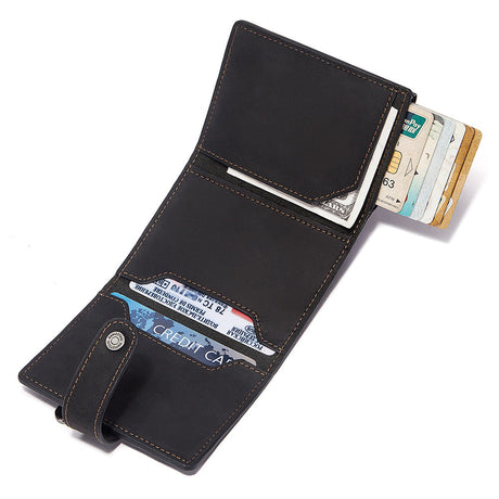 Coin Purse Metal Card Case Leather Card Sleeve ID Sleeve Leather Credit Card Holder - V.I.P Digital Presence
