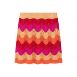 Collar striped contrasting knit shirt+half skirt set - V.I.P Digital Presence