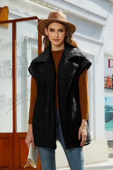 Collared Neck Button Up Vest Coat - V.I.P Digital Presence