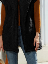 Collared Neck Button Up Vest Coat - V.I.P Digital Presence