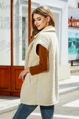 Collared Neck Button Up Vest Coat - V.I.P Digital Presence