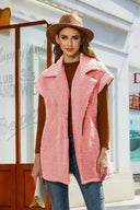 Collared Neck Button Up Vest Coat - V.I.P Digital Presence