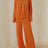Collared Neck Long Sleeve Top and Pants Lounge Set - V.I.P Digital Presence