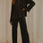 Collared Neck Long Sleeve Top and Pants Lounge Set - V.I.P Digital Presence