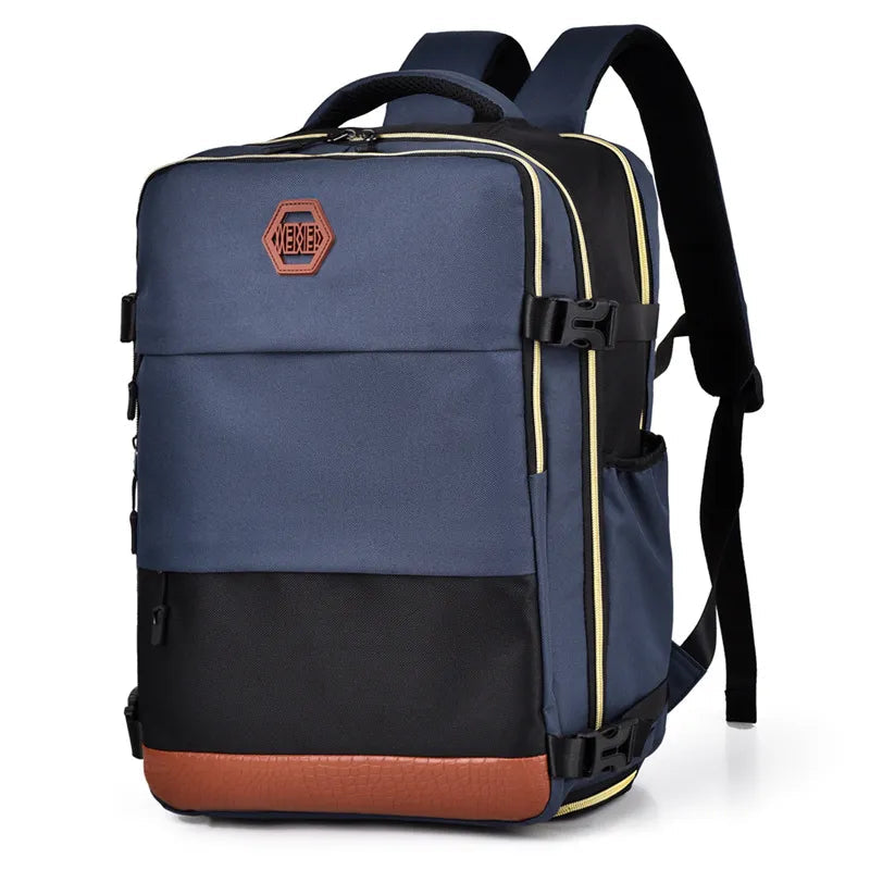 Color Block Multi-Pockets Backpack Bag - V.I.P Digital Presence