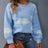Color Block Round Neck Dropped Shoulder Sweater - V.I.P Digital Presence