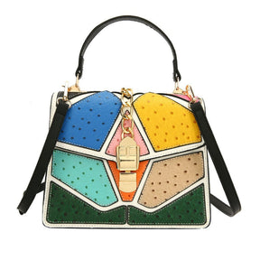 Color blocking hand-held small square bag, versatile for women, single shoulder - V.I.P Digital Presence