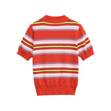 Color blocking striped knit sweater+skirt set for women - V.I.P Digital Presence