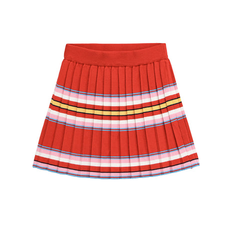 Color blocking striped knit sweater+skirt set for women - V.I.P Digital Presence