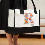 Colorblock handbag custom made to order 380g linen cotton - V.I.P Digital Presence