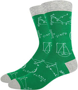 Colorful Mathematical Formula Problem Solving Printed Men's Socks Cotton Socks - V.I.P Digital Presence