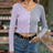 Contrast Button Up Long Sleeve Cardigan - V.I.P Digital Presence