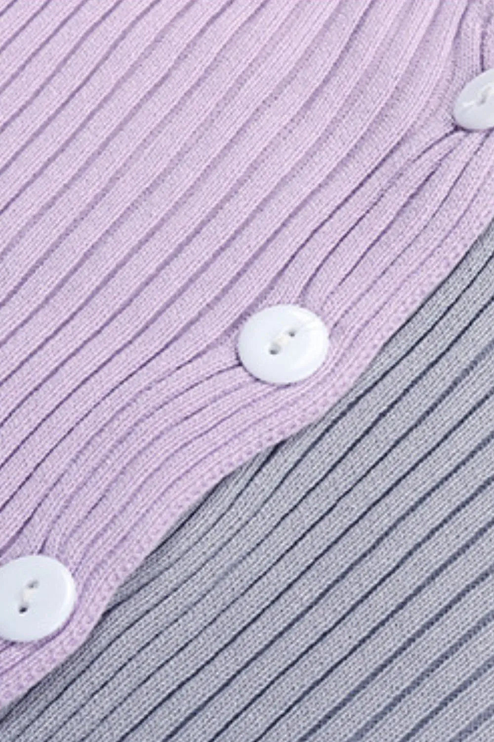 Contrast Button Up Long Sleeve Cardigan - V.I.P Digital Presence