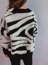 Contrast Button Up Long Sleeve Cardigan - V.I.P Digital Presence