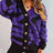 Contrast Button Up Long Sleeve Cardigan - V.I.P Digital Presence