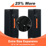 Contrast Color Hardshell Luggage 24inch Expandable Spinner Suitcase with TSA Lock Lightweight Black + ABS - V.I.P Digital Presence