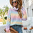 Contrast Turtleneck Dropped Shoulder Sweater - V.I.P Digital Presence