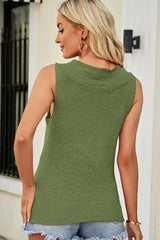 Cowl Neck Knit Vest - V.I.P Digital Presence