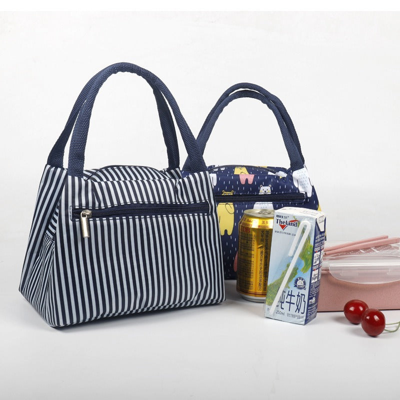 Creative Portable Thermal Insulation Bag Zipper Bento Bag Thickened Aluminum Foil Portable Oxford Cloth Lunch Box Bag - V.I.P Digital Presence