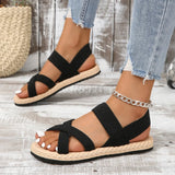 Crisscross Open Toe Flat Sandals - V.I.P Digital Presence