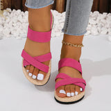 Crisscross Open Toe Flat Sandals - V.I.P Digital Presence