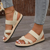 Crisscross Open Toe Flat Sandals - V.I.P Digital Presence