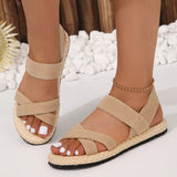 Crisscross Open Toe Flat Sandals - V.I.P Digital Presence