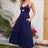 Crisscross Smocked Spaghetti Strap Dress - V.I.P Digital Presence