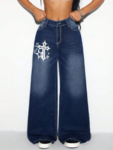 Cross Wide Leg Jeans - V.I.P Digital Presence
