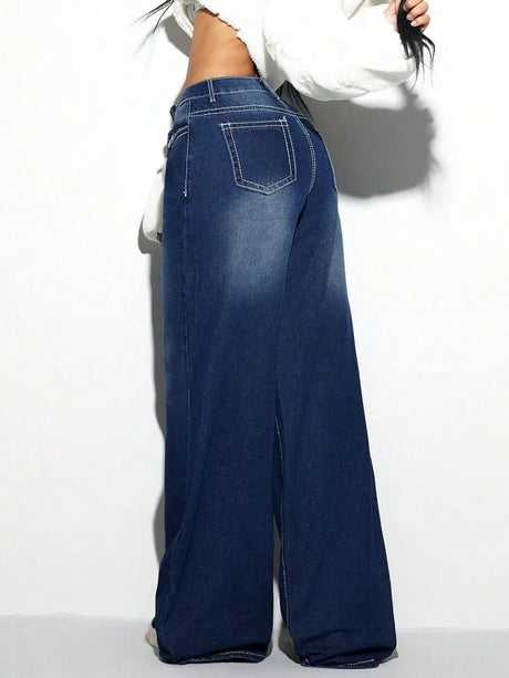 Cross Wide Leg Jeans - V.I.P Digital Presence