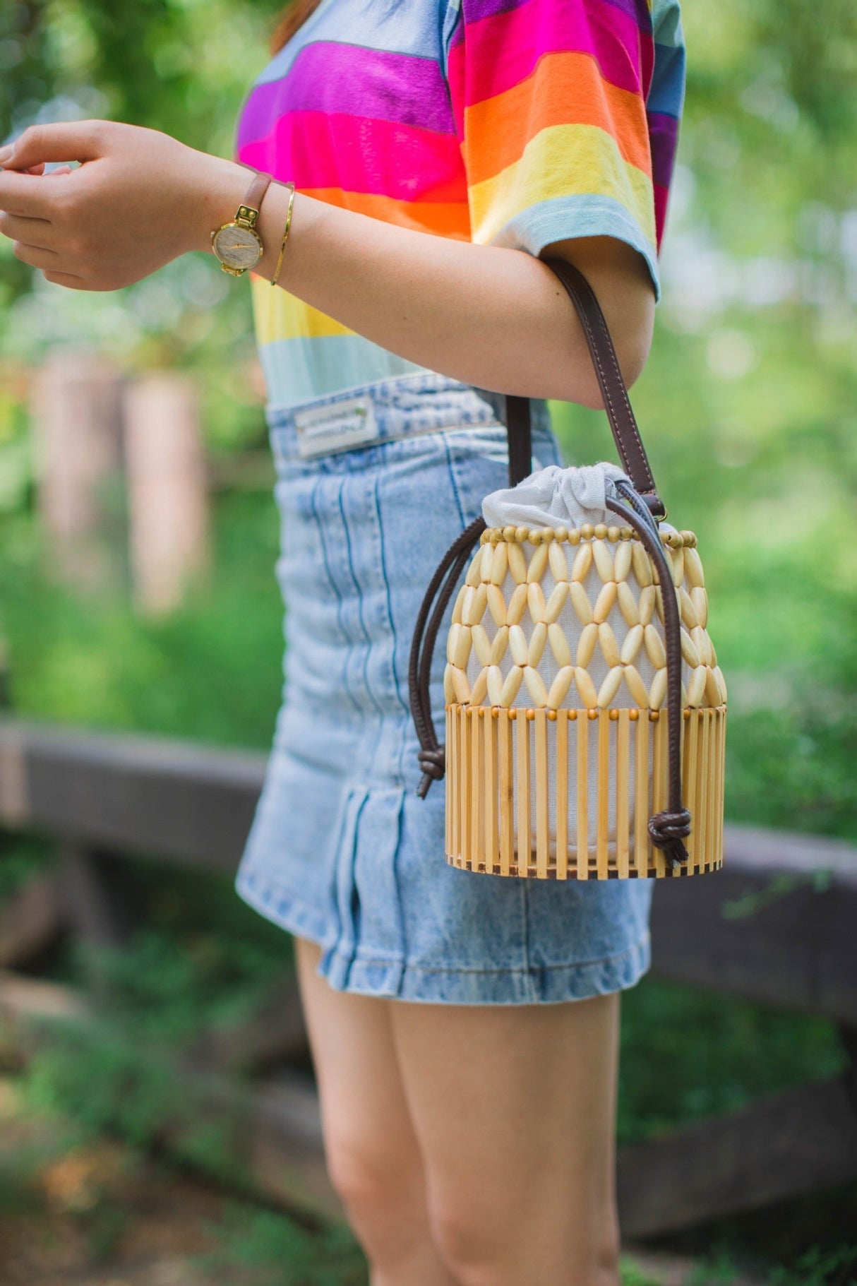 Crossbody bamboo bag hand woven bamboo bag rattan woven bag vacation beach bag craft shoulder bag - V.I.P Digital Presence