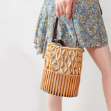 Crossbody bamboo bag hand woven bamboo bag rattan woven bag vacation beach bag craft shoulder bag - V.I.P Digital Presence