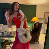 Crossbody Tote Bag Imitation Raccoon Fur Grass Plush Large Capacity Tote Bag Personalized Retro - V.I.P Digital Presence