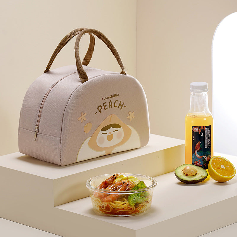 Cute cartoon thick lunch bag large capacity portable insulation bag hand-held lunch bag Oxford cloth lunch box bag - V.I.P Digital Presence