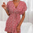 Cutout Ditsy Floral Surplice Flounce Sleeve Dress - V.I.P Digital Presence