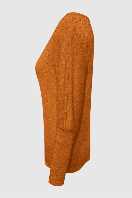 Cutout Round Neck Long Sleeve T-Shirt - V.I.P Digital Presence