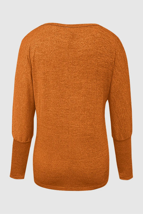Cutout Round Neck Long Sleeve T-Shirt - V.I.P Digital Presence