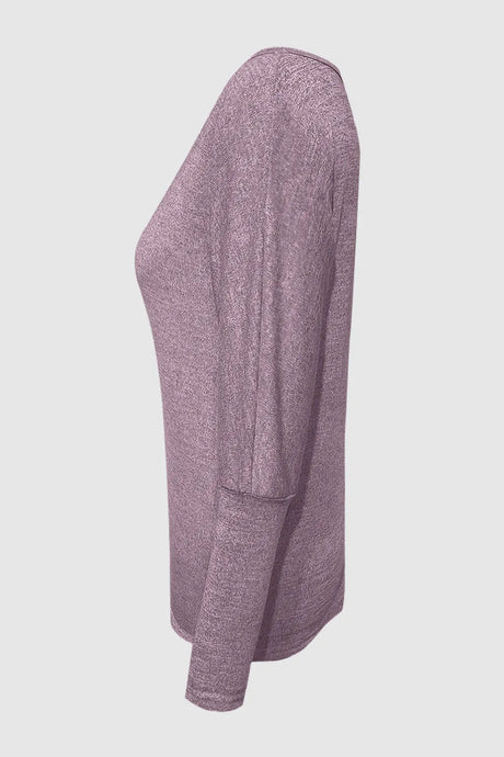 Cutout Round Neck Long Sleeve T-Shirt - V.I.P Digital Presence